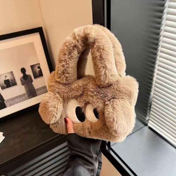 Premium Soft Cartoon Eye Fur Handbag